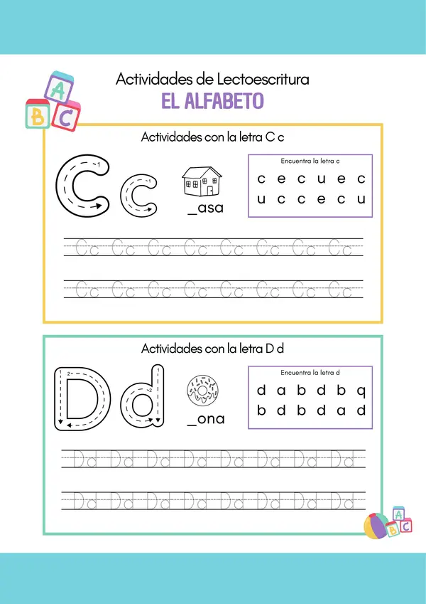 Trazos del abecedario