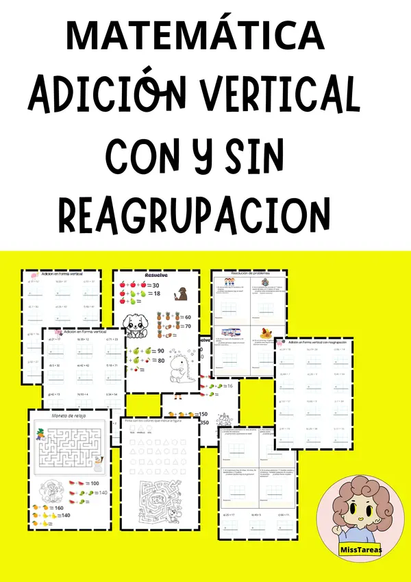 Suma vertical con y sin reagrupación