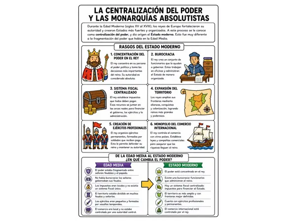 SÍNTESIS: La centralización del poder y las monarquías absolutistas