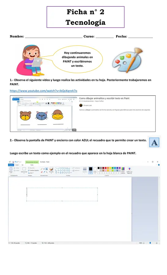 Fichas tecnología 2° básico