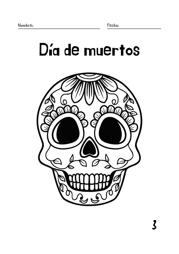 Libro para colorear Día de los Muertos