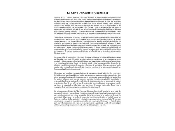 ensayo del libro clave de un cambio