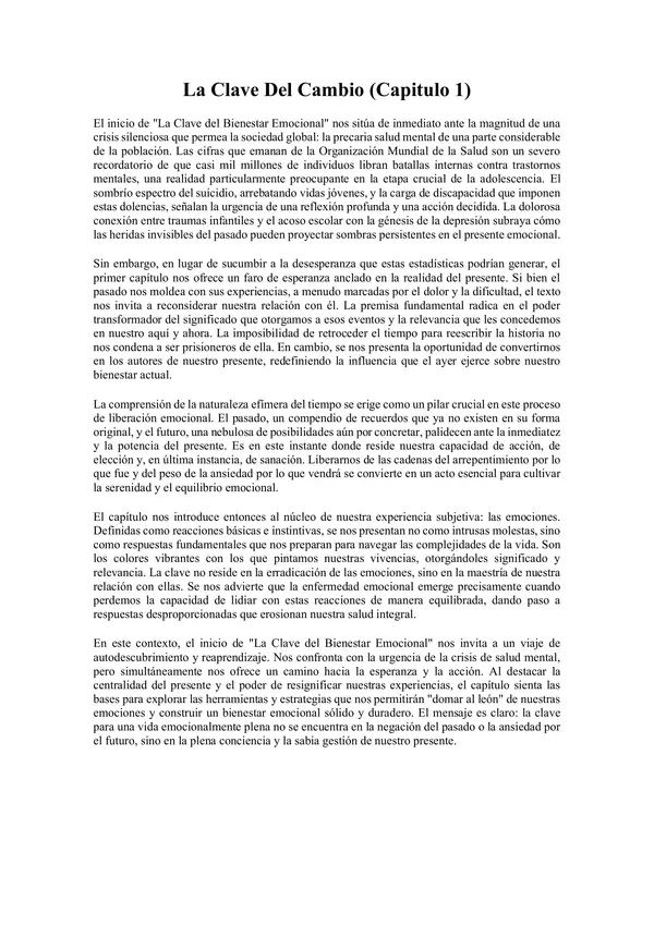 ensayo del libro clave de un cambio 