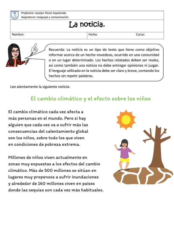 La noticia 6to básico.