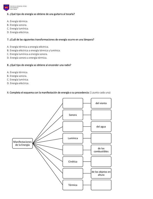 EVALUACION 5TO CIENCIAS NATURALES UNIDAD 4