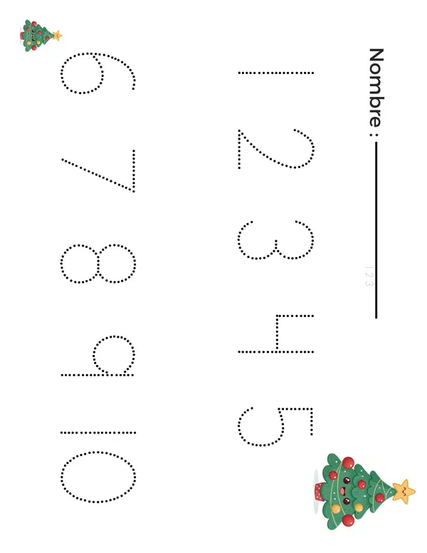 Escritura y nocion de cantidad NAVIDAD 