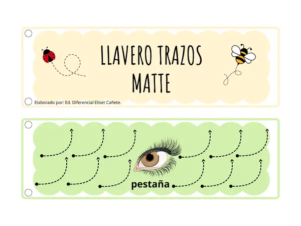 Llavero de trazos Matte