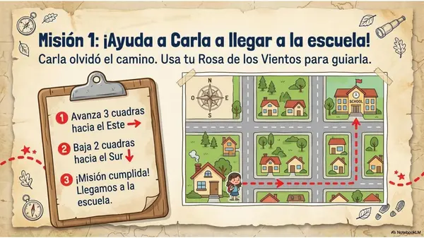 Los puntos cardinales y cuadricula 3° y 4° básico