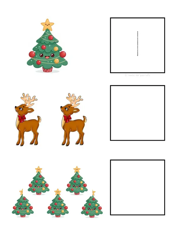 Escritura y nocion de cantidad NAVIDAD 