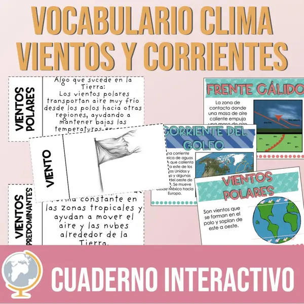 Vientos y Corrientes Cuaderno interactivo de vocabulario