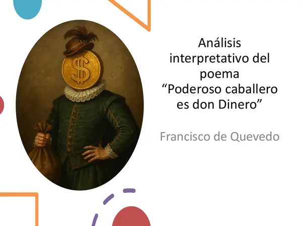 presentación poema poderoso caballero es don dinero de Francisco Quevedo