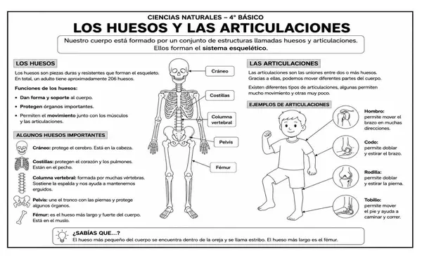 los huesos y las articulaciones 