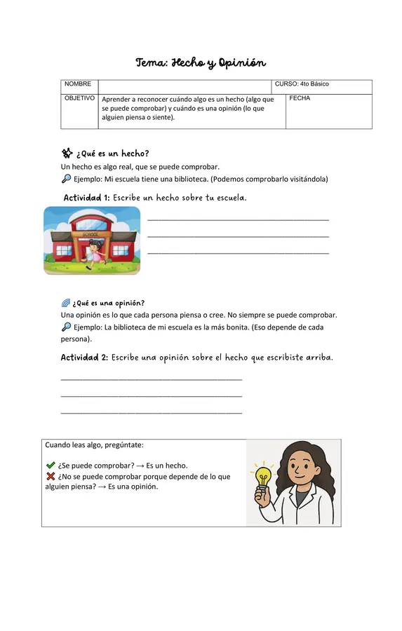 Hecho u opinión