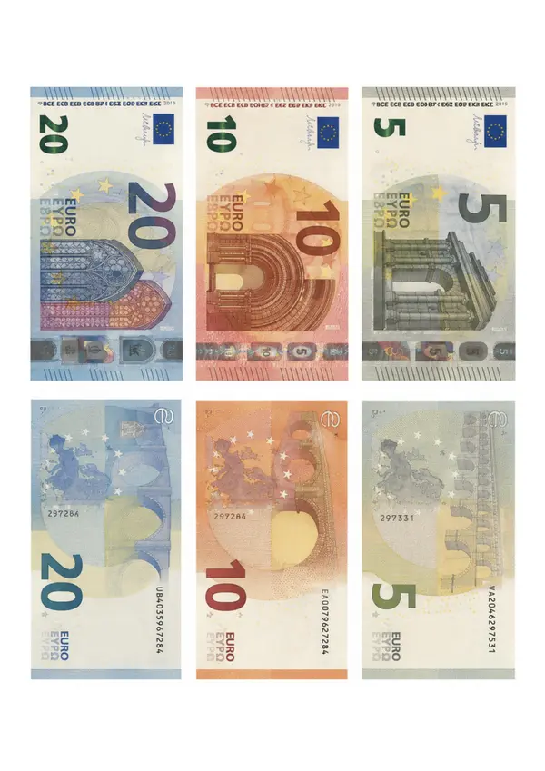 Billetes euros € Unión europea