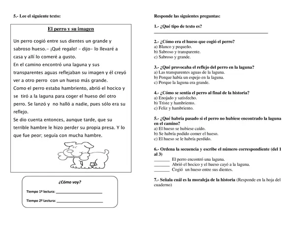 Fichas comprensión lectora 3° básico n° 2