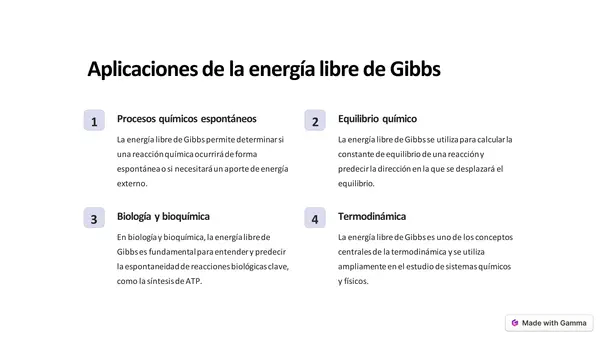 Energía libre de Gibbs 