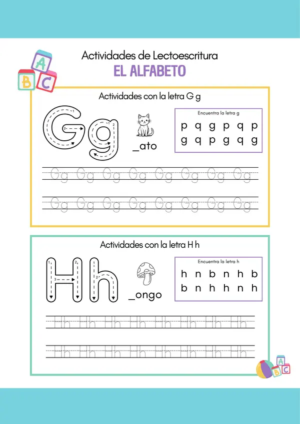 Trazos del abecedario