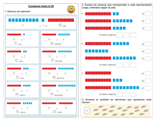 Guía de matemática 1°básico "Contemos hasta 10"