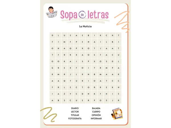 Sopa de Letras La Noticia