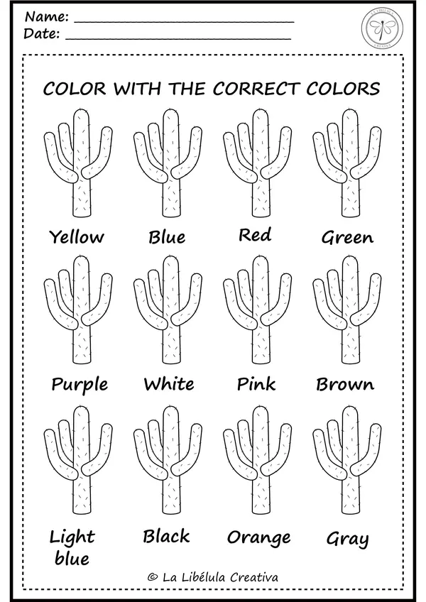 Worksheets coloring activities desert wild animals