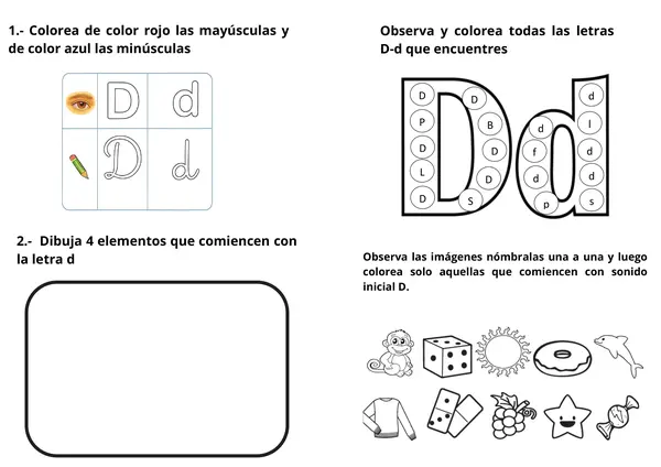 Pack de Guías Lenguaje: Letras D, T, V y C