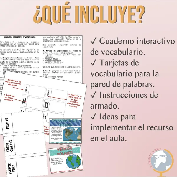 Vientos y Corrientes Cuaderno interactivo de vocabulario