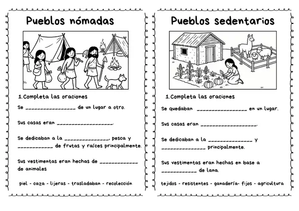 Pueblos nómades y sedentarios