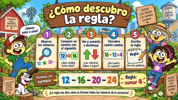 ¡Detectives de patrones! Descubre la regla. Patrones numéricos hasta 1.000