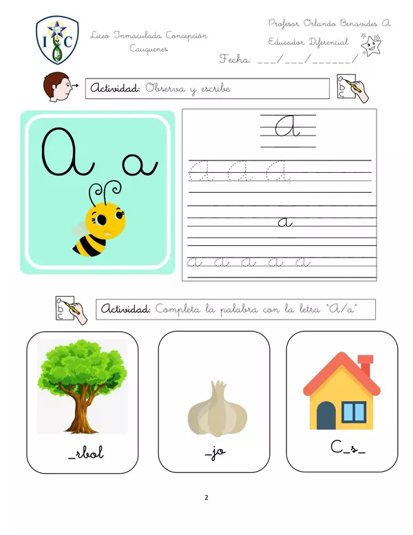 Cuadernillo del abecedario