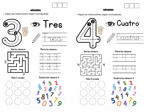 FICHAS DE NÚMEROS HASTA EL 10 