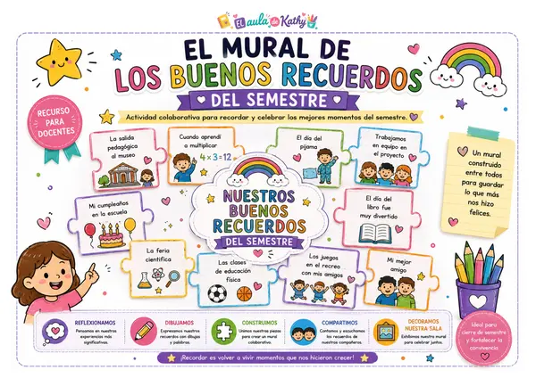 EL MURAL DE LOS BUENOS RECUERDOS DEL SEMESTRE 🌈