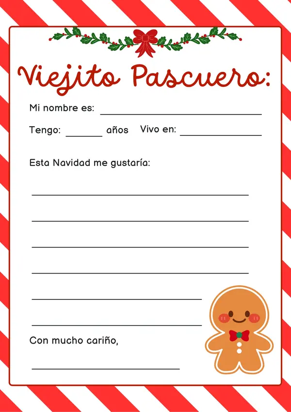 Carta Santa Claus/Viejito Pascuero