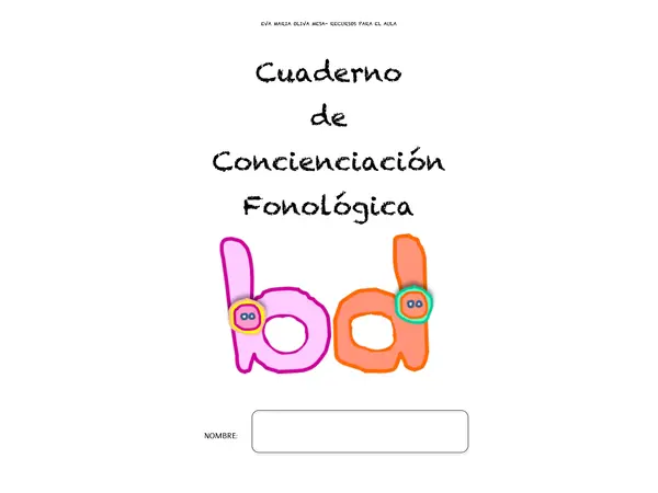 CUADERNILLO DE CONCIENCIA FONOLOGICA