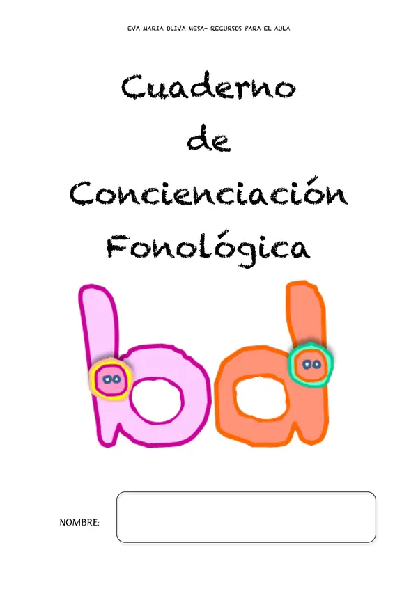 CUADERNILLO DE CONCIENCIA FONOLOGICA