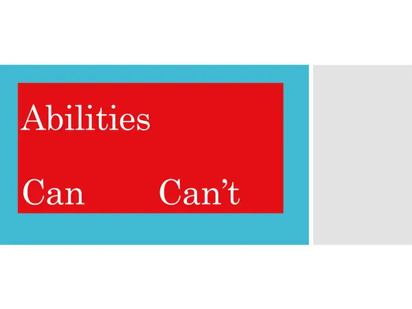 abilities-can/can't 1st grade -EEnglish