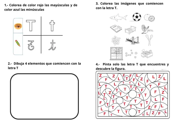 Pack de Guías Lenguaje: Letras D, T, V y C