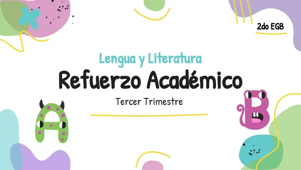 Plan Avanzado de Refuerzo Académico Lengua y Literatura 2do EGB