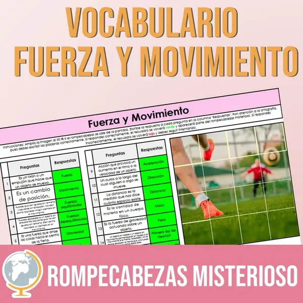 Fuerza y movimiento rompecabezas misterioso
