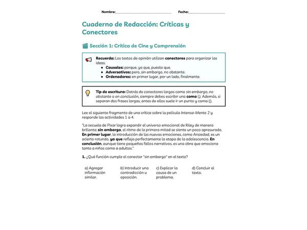 Cuaderno redacción 8°