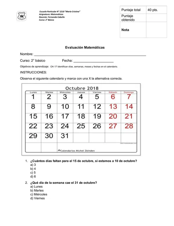 El calendario
