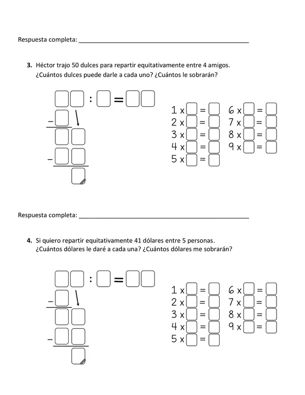 Guía Resolver problemas de división