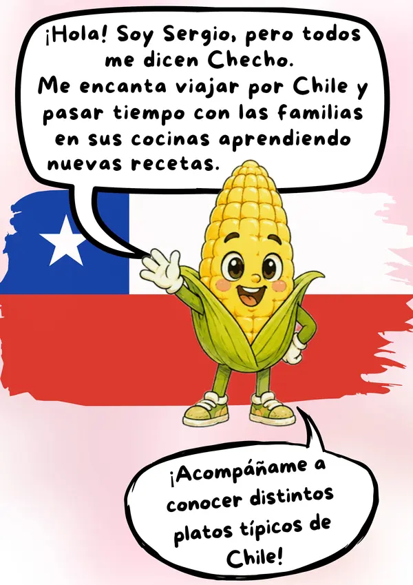 Ilustraciones Coloreables Comida típica de Chile