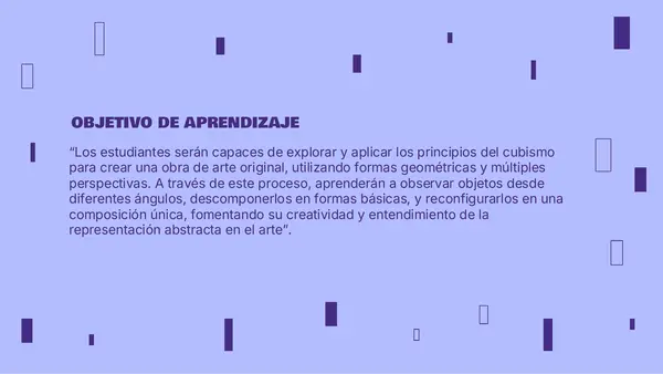 "Aprendamos sobre Cubismo: Arte en Fragmentos y Múltiples Perspectivas"