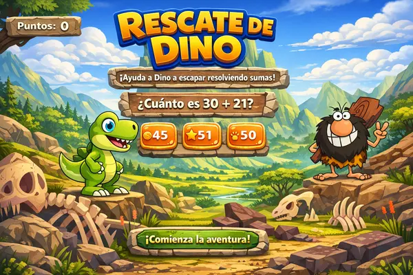 🦕 Rescate de Dino – Juego Interactivo con Niveles (PowerPoint + Juego para Windows)