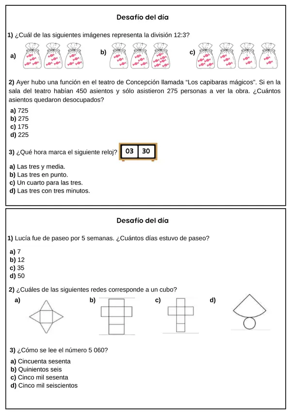 DESAFÍOS DIARIOS SIMCE