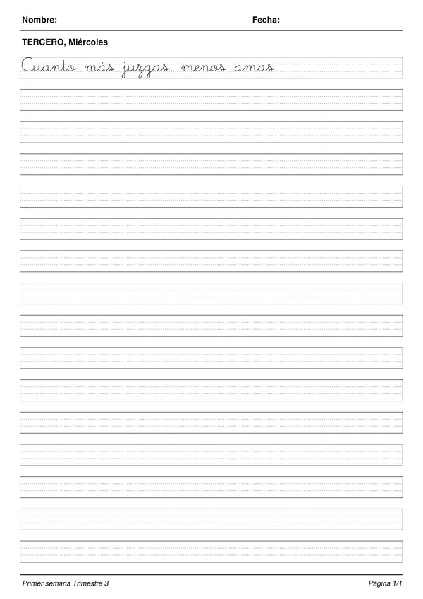Planas Para Mejorar Caligrafia