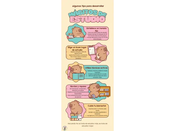 Infografía Hábitos de Estudio