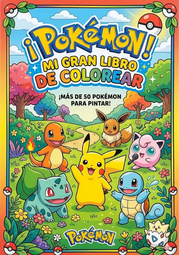 Libro para Colorear Pokémones | Actividades Creativas para Niño