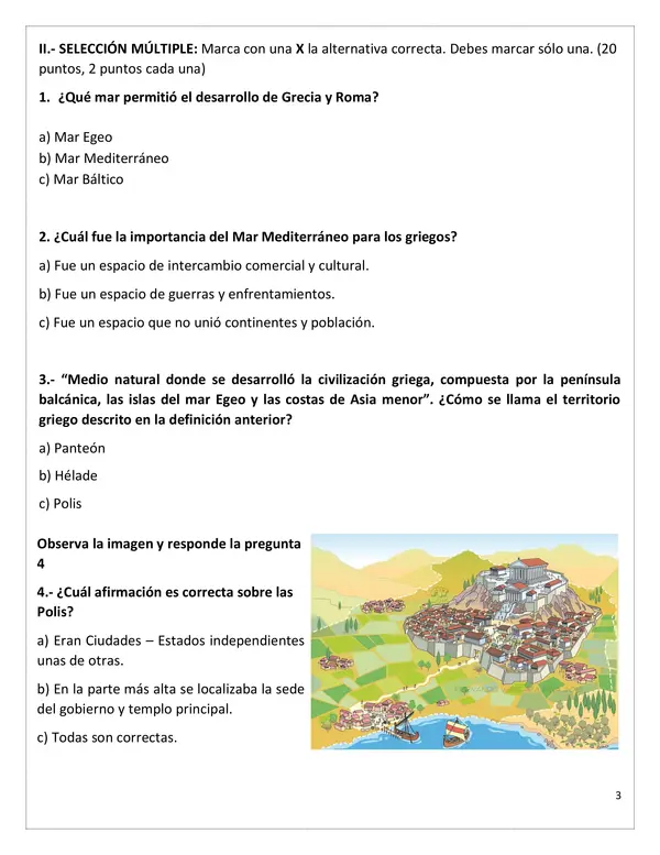 Prueba "Antigua Grecia" - 7mo básico