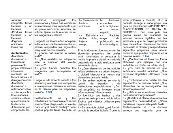  7º año de Educación Básica, PLANIFICACION, LENGUAJE, SEPTIEMBRE